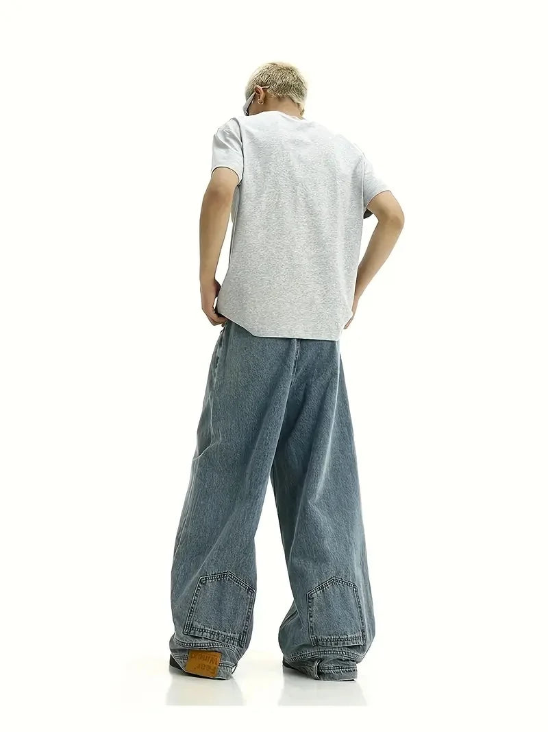 Teenager'S Cool Wide-Leg Pants with a Loose Fit