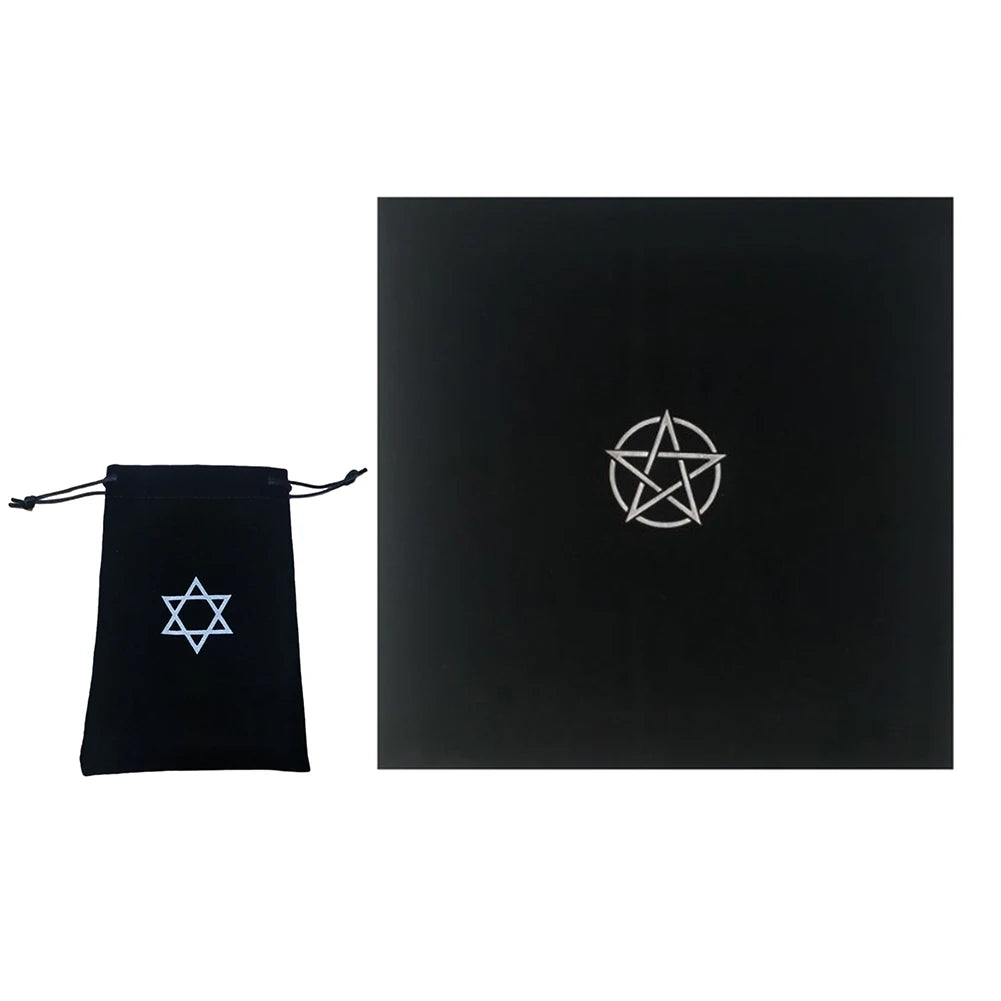 Pentagram Tarot Tablecloth with Bag Divination Table Cloth