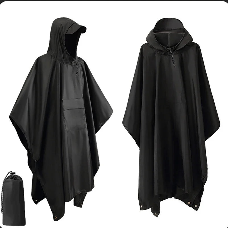 3 In 1 Outdoor Waterproof Raincoat With Hooded Sleeves