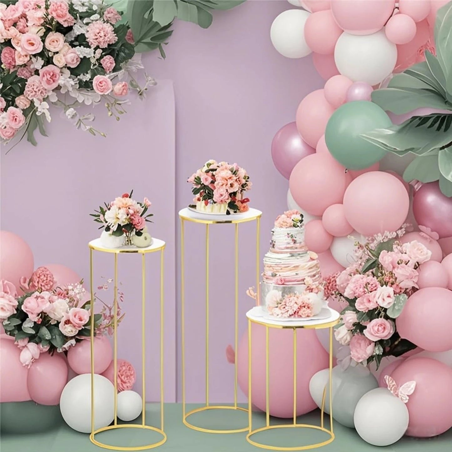 3pcs Cylinder Plant Stand