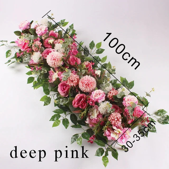 100cm Artificial Flower Row for Wedding Supply