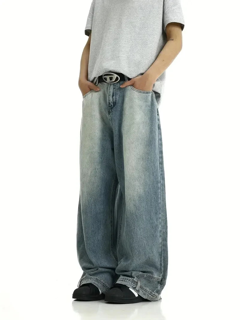 Teenager'S Cool Wide-Leg Pants with a Loose Fit