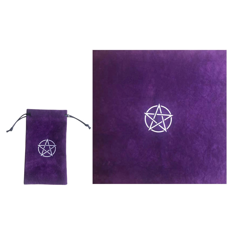 Pentagram Tarot Tablecloth with Bag Divination Table Cloth