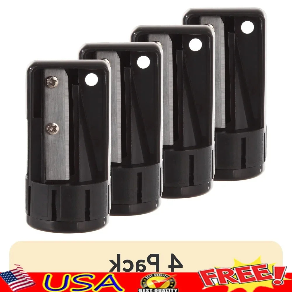 4 Pack Manual Carpenter Pencil Sharpener with Built in Emery Board