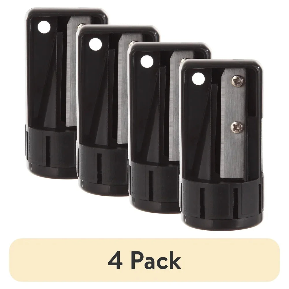 4 Pack Manual Carpenter Pencil Sharpener with Built in Emery Board