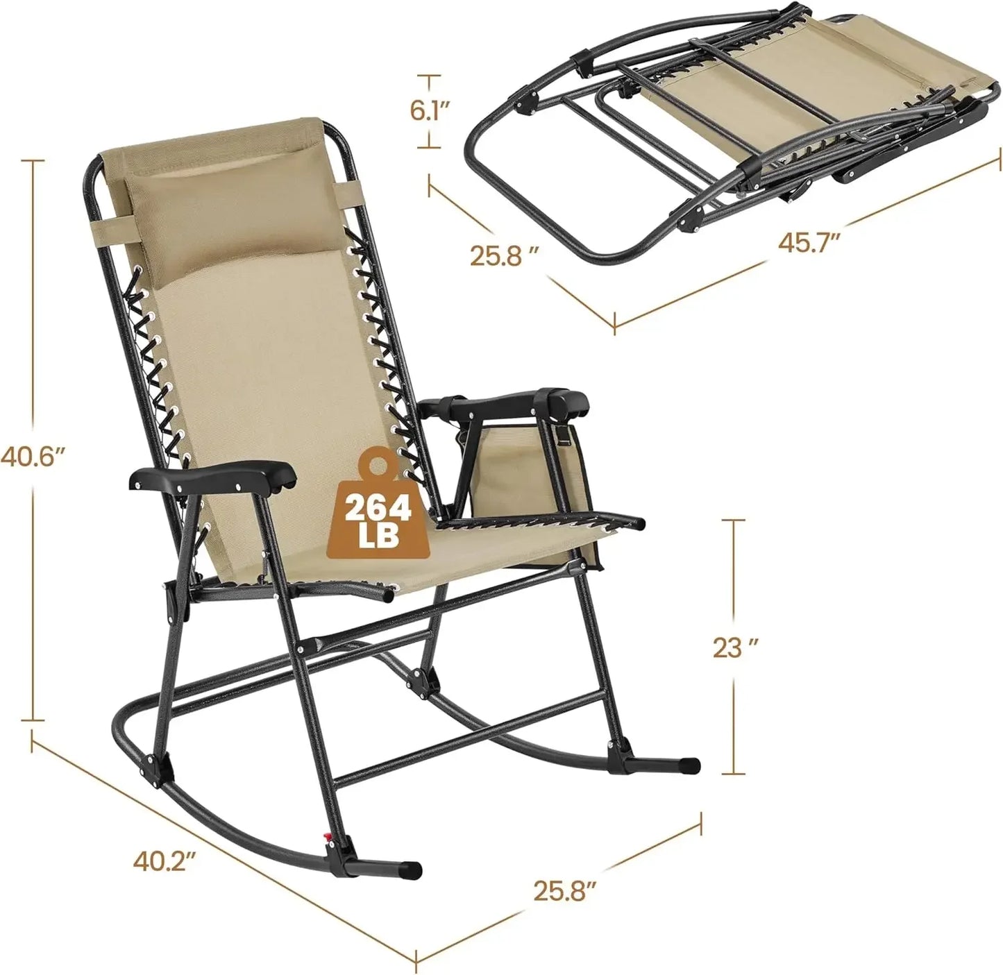 26in Folding Chairs Rocking Chairs