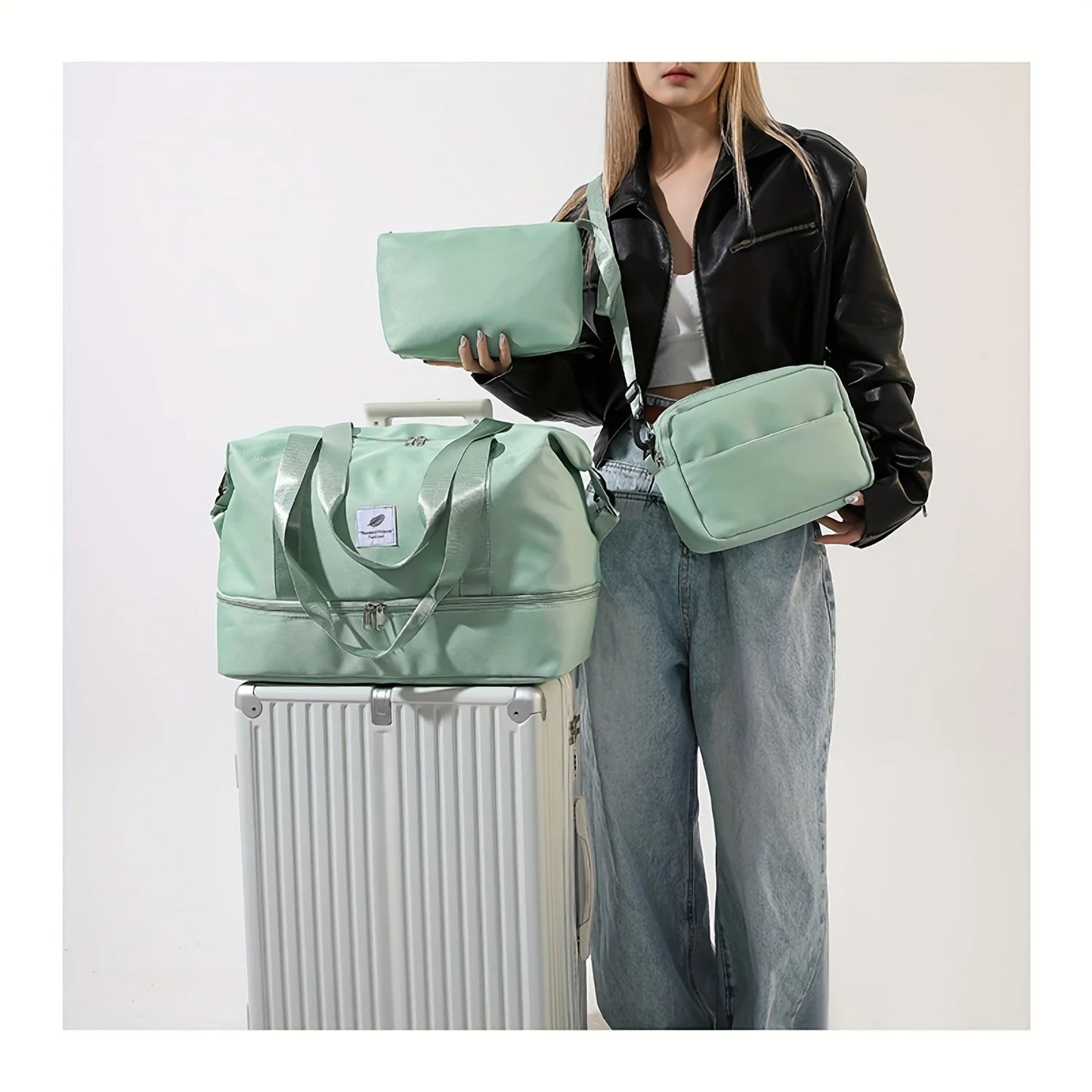 3PCS nylon travel bag set