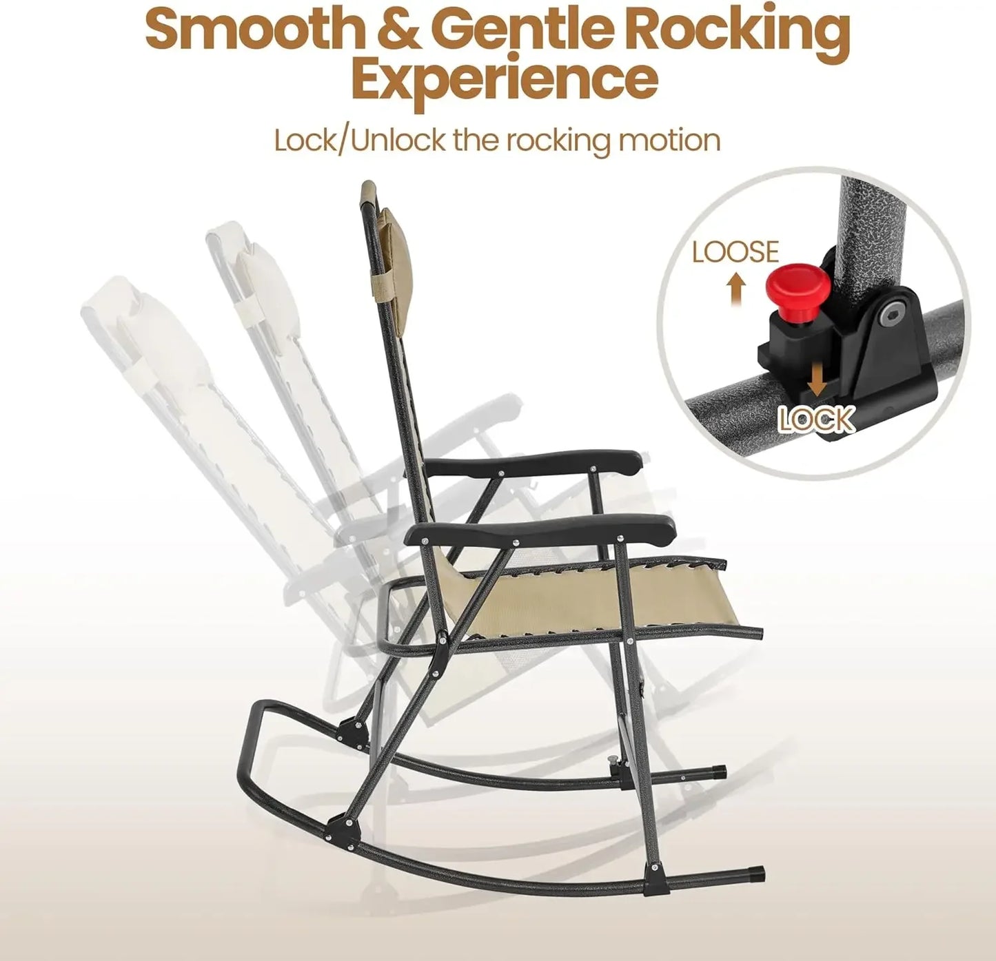 26in Folding Chairs Rocking Chairs