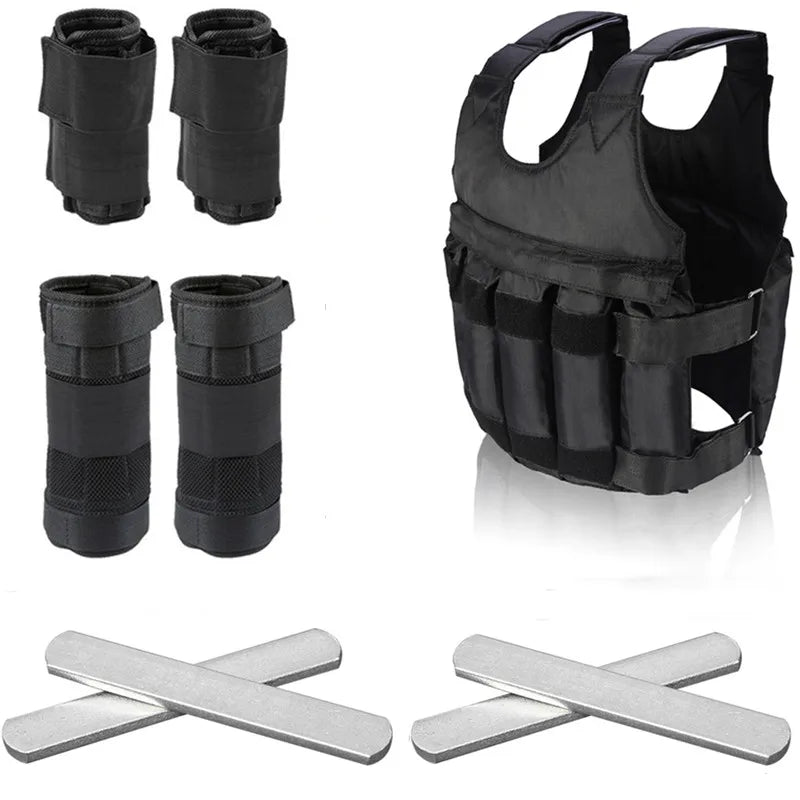 15-50kg Adjustable Weight Vest with Steel Plate