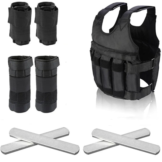 15-50kg Adjustable Weight Vest with Steel Plate