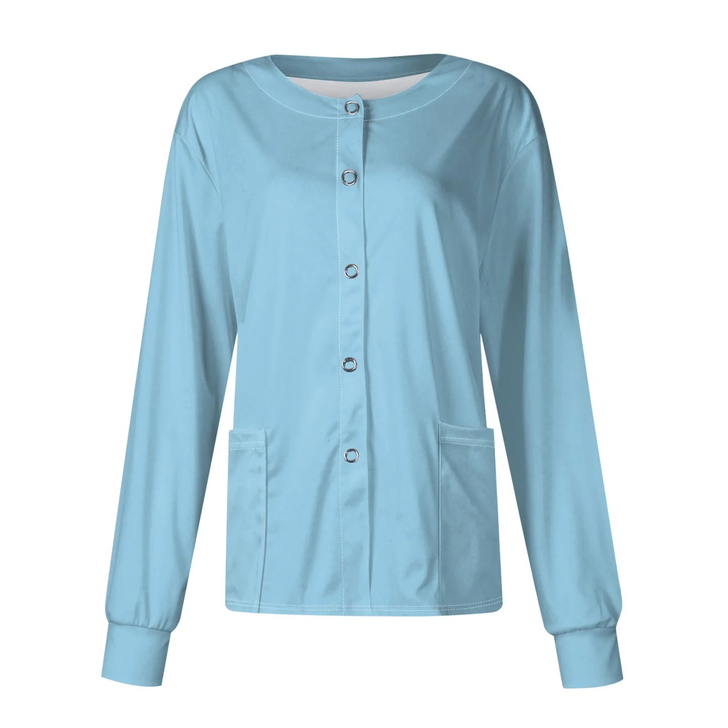 Women's Casual Long-Sleeved Nursing Uniform S