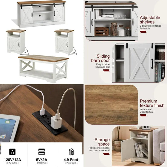 4-Piece Farmhouse Table Set