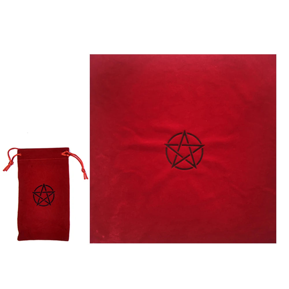 Pentagram Tarot Tablecloth with Bag Divination Table Cloth