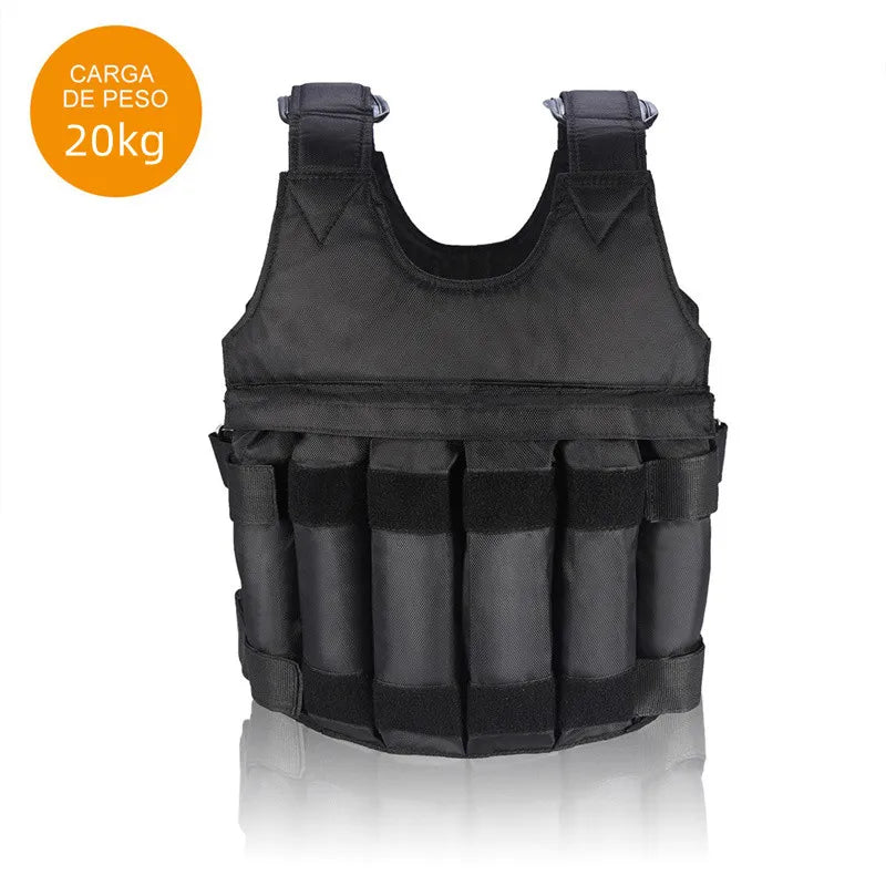 15-50kg Adjustable Weight Vest with Steel Plate