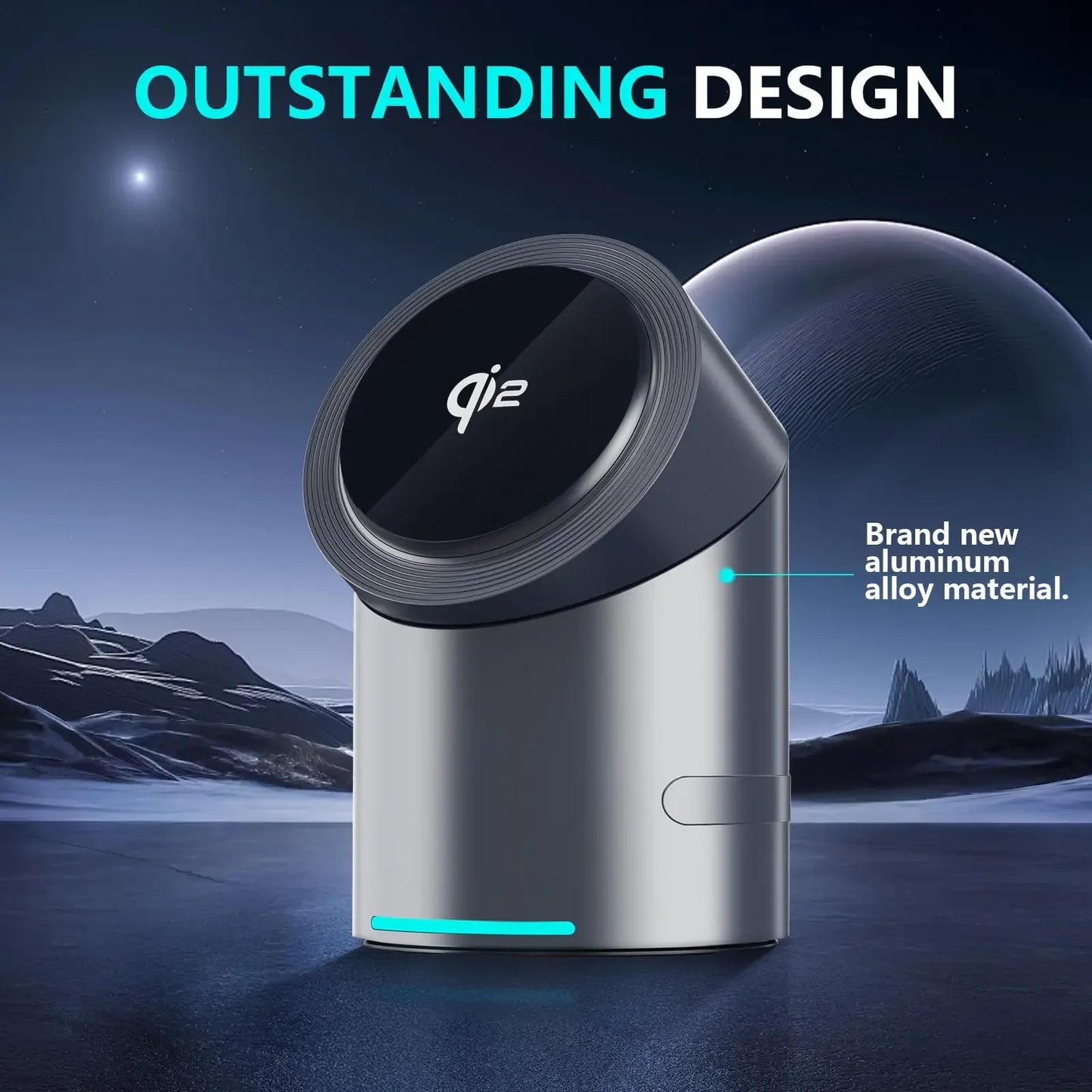 3 in 1 Magnetic Wireless Charging Stand with Auto Rotation