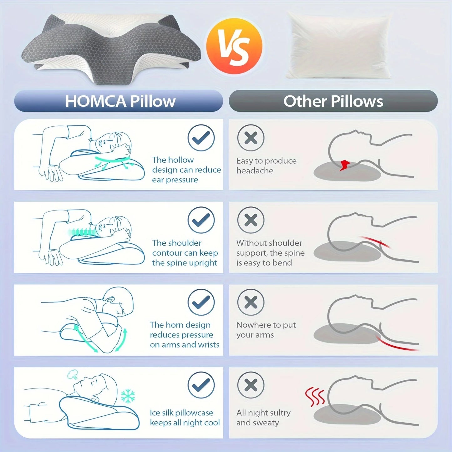 Cervical Memory Foam Pillows